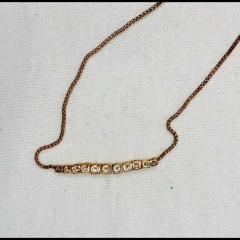 Nadri Rose Gold Pave Necklace Tennis Choker - Picture 12 of 12